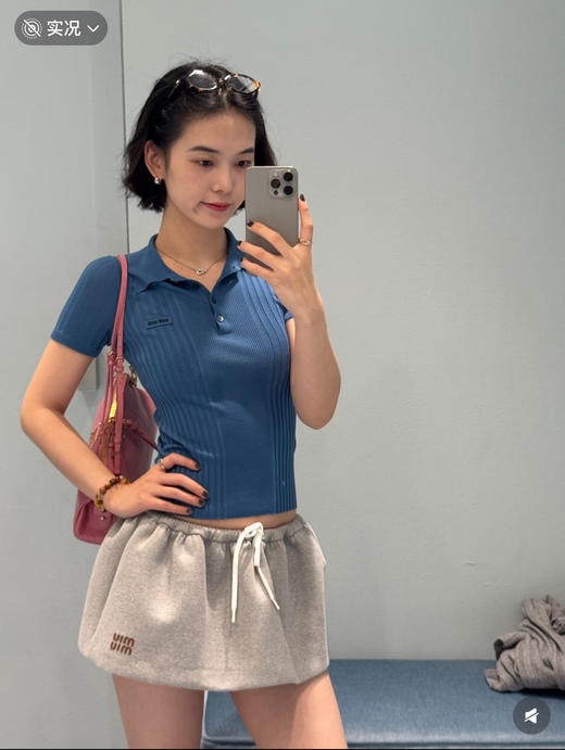 缪缪 2026最新款 针织polo上衣（MM） 商品图4