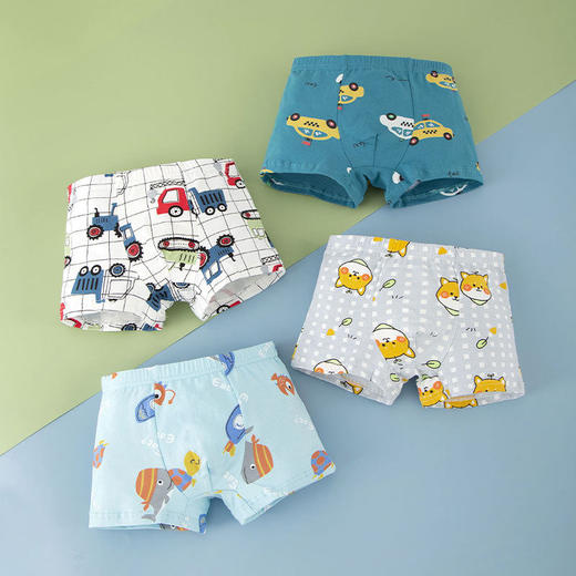 【4条】夏童儿童A类纯棉内裤  中小童四角裤 顺滑舒适不夹小PP 商品图2