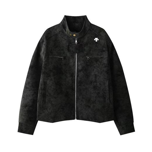 F022744日常通勤PU皮立领扎染夹克宽松情侣外套 商品图5