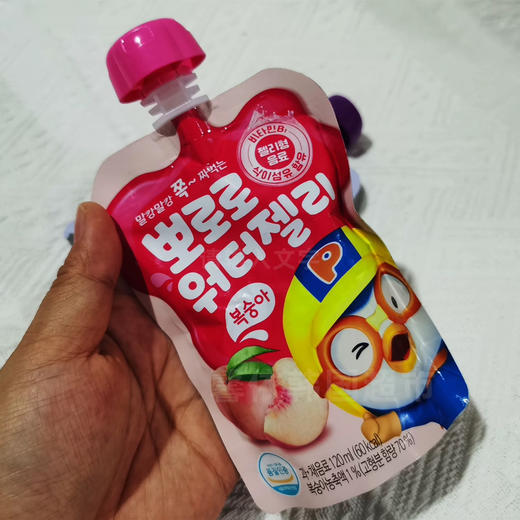 啵乐乐水蜜桃味果冻吸吸袋装120ml 商品图1