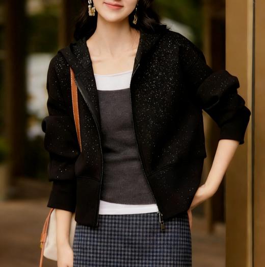 LONGNFAIR·银河细闪连帽卫衣裤系列，细闪光毛呢面料，自带闪耀星河的运动风单品【3-7天发货，周末顺延】 商品图3