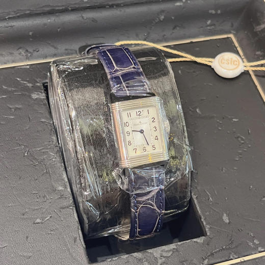 积家 翻转系列  蓝色表带 精钢 石英 手表 商品图0