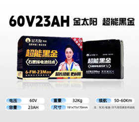 【双十一美点特惠】60V23Ah  金太阳超能黑金 以旧换新 原厂正品 武汉到店