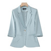 「自」全新升级【铂金会员146/天猫189/差价43】(21157)洛诗琳修身薄款小西装2026春季新款气质通勤收腰七分袖外套 商品缩略图4