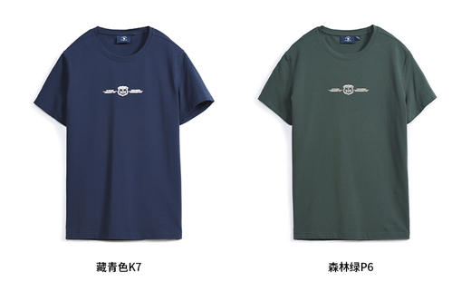 【直发】圣大保罗春夏男士圆领棉弹平纹,柔软舒适 1公路印花短袖棉T-PS21KT309M 商品图1