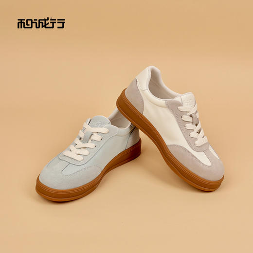 和诚行2026春季新款舒适百搭厚底德训女式休闲鞋0010858 商品图3