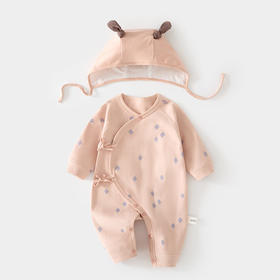 新生儿蝴蝶衣送帽子婴儿连体衣哈衣春秋纯棉初生和尚服爬服宝宝