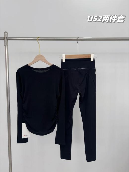 F022708新款双面云感塑型长袖T+瑜伽裤套装 商品图2