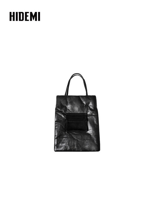 HIDEMI BookBag系列设计感极简羊皮纯色磁吸扣休闲手拎包 商品图7