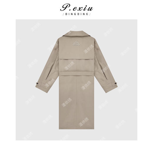 A008潘依绣丁丁宠粉韩系极简氛围感立领长袖风衣Q1460 商品图1