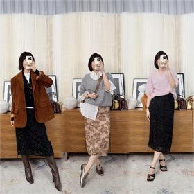 浪漫正当时 H型重工全件钉珠半裙 雪纺面料 真丝腰头 镇场子单品！混搭神器