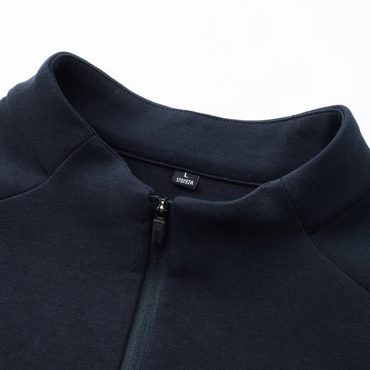 【DSK】大依优型大码男装春季商务卫衣百搭休闲立领半拉链棉质长袖T恤 商品图4