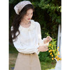 鹿向南「春日衬意」娃娃领蝴蝶结白色衬衫女春季新款宽松长袖上衣 商品缩略图4