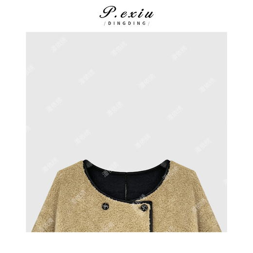 A008潘依绣丁丁宠粉韩系复古气质通勤秋冬短外套Q2685 商品图2