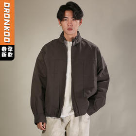 DRONKOO 2026 立领双层领口袋双钉扣前侧活页下摆内收中厚夹克