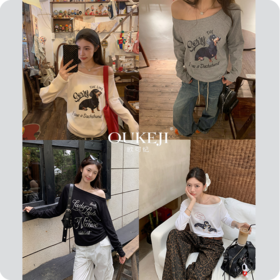 【2月8日11点截单，2.26日发货】【解锁N种穿法！】斜肩字肩斜肩高弹软糯针织打底衫