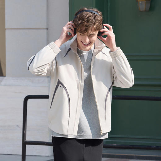 半身缘男装 春季休闲舒适百搭通勤夹克261112U01310230 商品图3