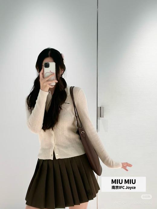 缪缪 最新款 米白色长袖针织开衫（MM） 商品图3