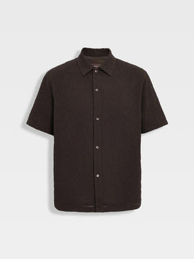 callisto咖啡色微阔立体褶皱肌理外套