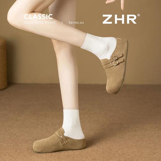 ZHR则则厚底4.5cm增高户外勃肯拖早秋上新复古搭扣包头柔软勃肯鞋 商品图6