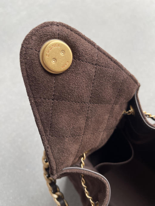 香奶奶 25Bag 深棕麂皮两尺寸 商品图9