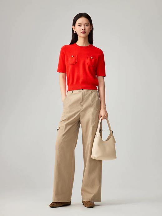 一店k （贵子1700➕ 同步在售）26ss早春新款！女生帅起来就没男人什么事儿啦！版型超哇塞！巨显腿长！宽松挺括女款工装阔腿裤 商品图4