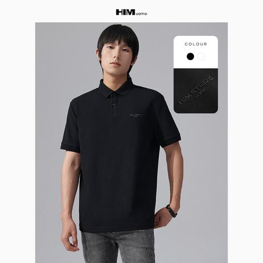 汉崇 时尚立体印花POLO男潮流休闲舒适短袖套头保罗衫2025夏季 商品图0
