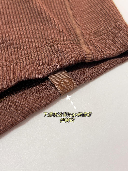 Lulu宝藏基础款显瘦打底螺纹T 商品图14