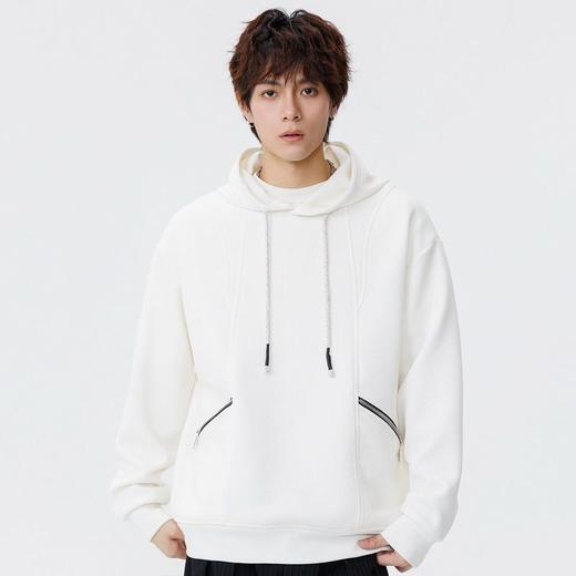 【DSL】大依优型大码男装连帽卫衣简约休闲百搭运动长袖加肥加大码上衣 商品图3