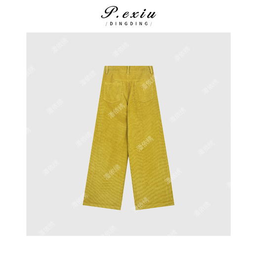 A008潘依绣丁丁宠粉PanYiXiu/潘依绣100%棉灯芯绒明亮色时髦百搭休闲裤 WH00271 商品图2