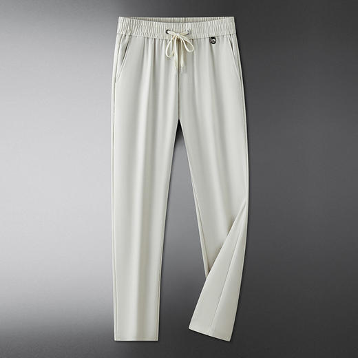 【DWD】大依优型大码男装春季亚麻商务长裤休闲百搭松紧腰长裤 商品图3