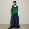 【林栖设计小店】风起褶痕|藏青色压褶宽松百搭气质2026夏新款阔腿裤子1962166 商品缩略图4