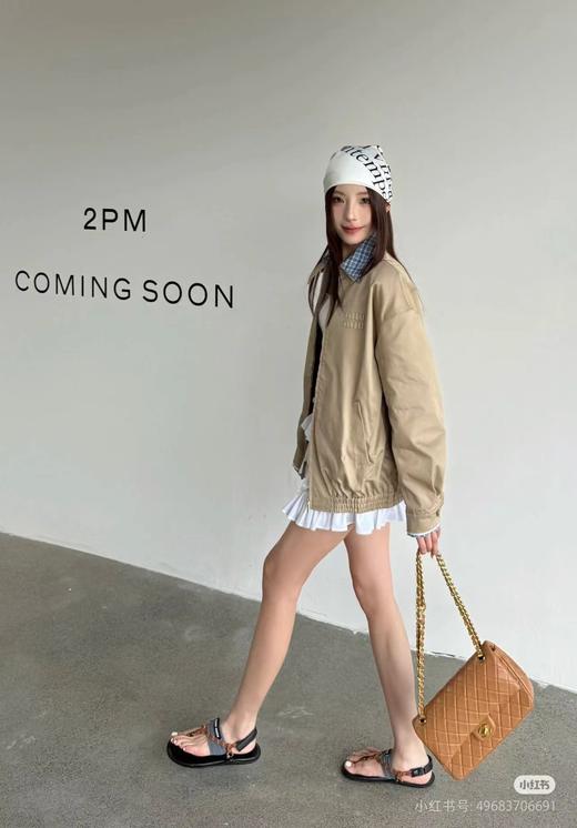 F022766设计感双领复古格纹工装夹克外套 商品图8