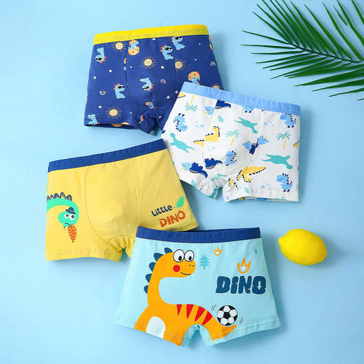 【4条】夏童儿童A类纯棉内裤  中小童四角裤 顺滑舒适不夹小PP 商品图5