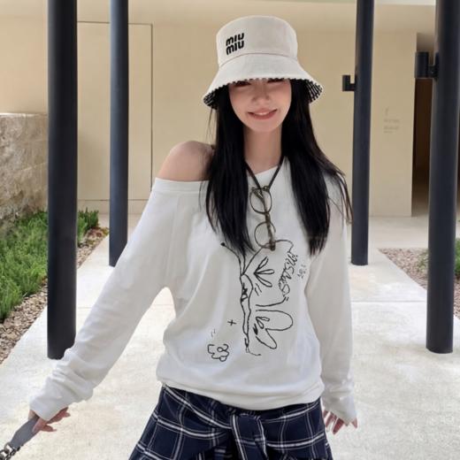 【2月8日11点截单，2.26日发货】【解锁N种穿法！】斜肩字肩斜肩高弹软糯针织打底衫 商品图4