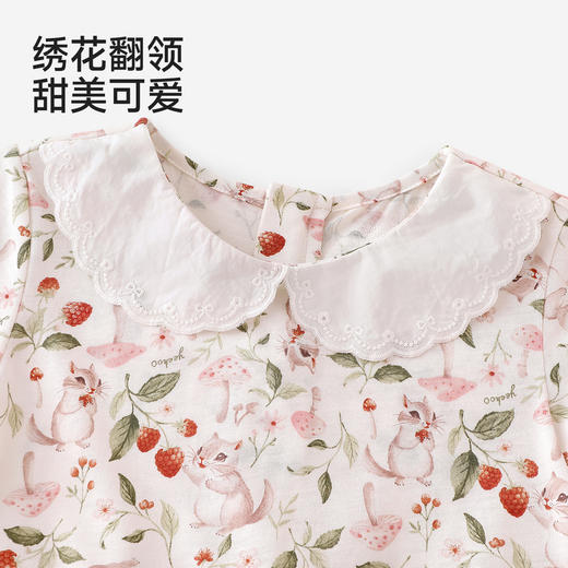 英氏儿童连衣裙女童夏季背心裙宝宝可爱娃娃领裙子纯棉日常裙 商品图3