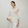 【林栖设计小店】手工钩花|白色镂空肌理2026夏新款优雅套头上衣1962061 商品缩略图0
