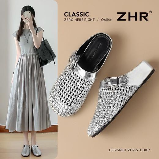 ZHR外穿穆勒外穿拖鞋女2025新款透气内增高凉鞋女包头半拖鞋外穿 商品图1