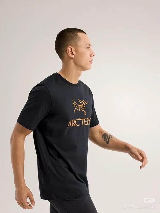 鸟家 Arc'word Logo 黑金字母印花圆领短袖T恤 商品图4
