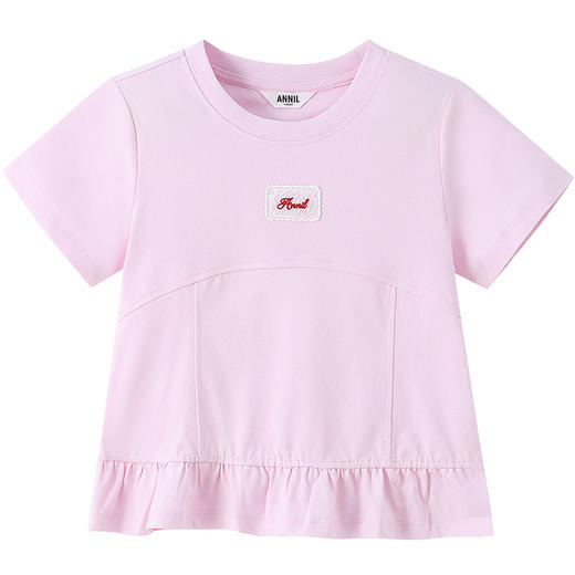 女童圆领短袖针织衫夏季新款安奈儿童装EG621671 商品图7