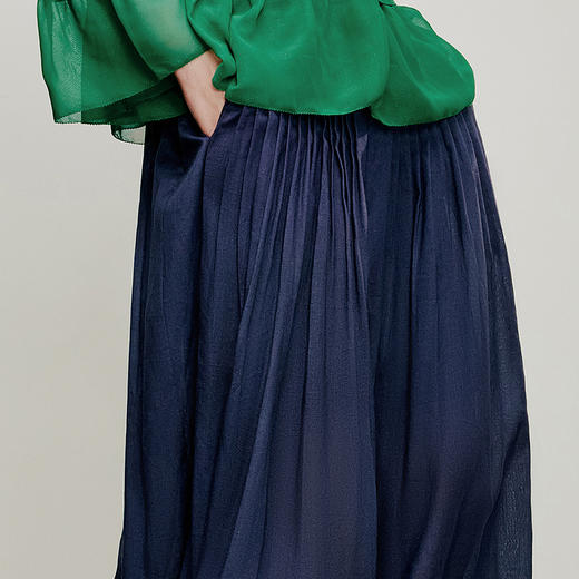 【林栖设计小店】风起褶痕|藏青色压褶宽松百搭气质2026夏新款阔腿裤子1962166 商品图2