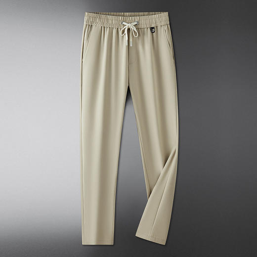 【DWD】大依优型大码男装春季亚麻商务长裤休闲百搭松紧腰长裤 商品图4