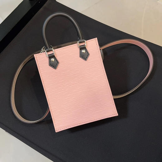 Lv mini 琴谱 芭蕾粉 水波纹牛  斜挎包 商品图1