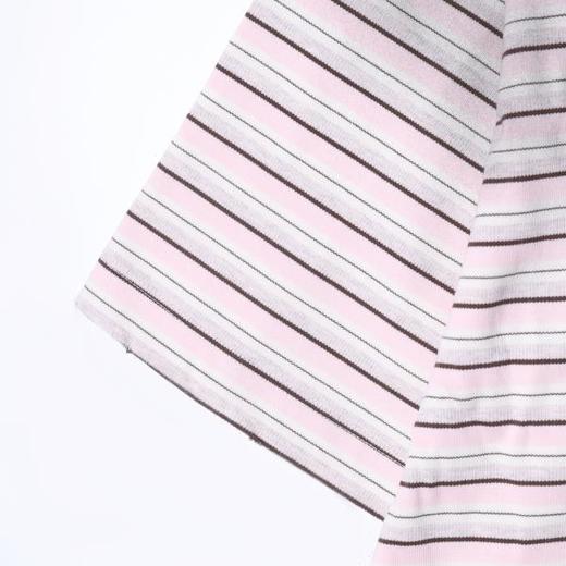 9777SDSA男装2026新款休闲圆领T恤印花撞色短袖春夏百搭条纹清新风 商品图3