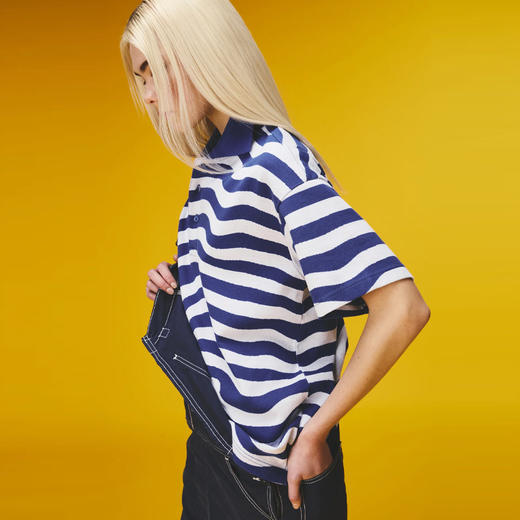 Napapijri 中性Martine Rose联名棉质短袖polo衫 条纹 NP0A4HG9L651 商品图3