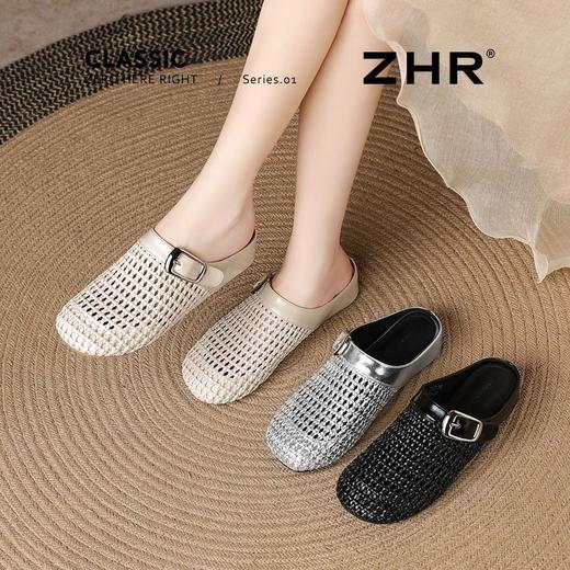 ZHR外穿穆勒外穿拖鞋女2025新款透气内增高凉鞋女包头半拖鞋外穿 商品图5