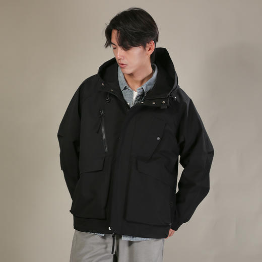 DRONKOO 2026 连帽一侧拉链一侧袋盖工装户外风微阔中厚夹克 商品图1