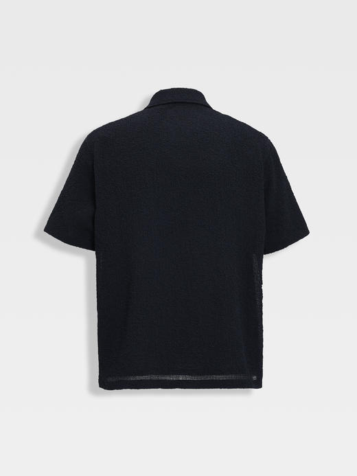 callisto藏青微阔立体褶皱肌理外套 商品图1