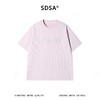 SDSA男装2026新款潮牌短袖t恤情侣肌理纹字母刺绣宽松半袖上衣 商品缩略图1