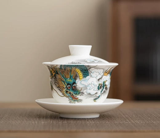 星隐堂手绘盖碗 商品图0